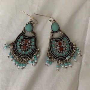 Silver and turquoise earrings